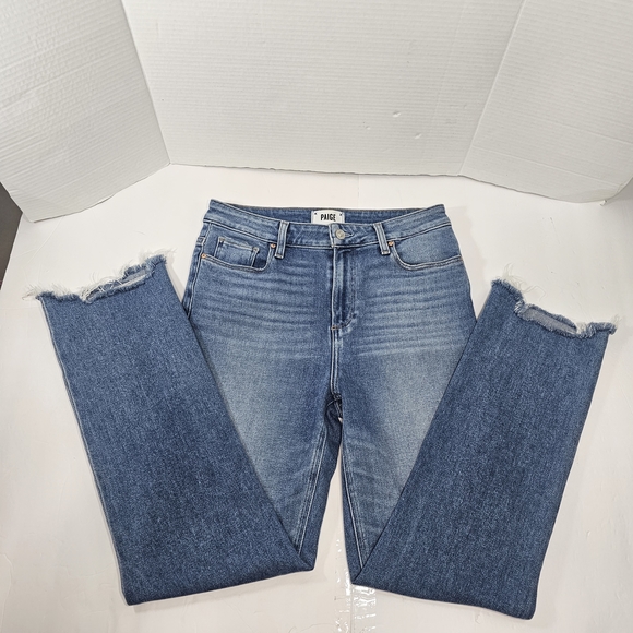 PAIGE Light Blue Cropped Jeans - Picture 11 of 12